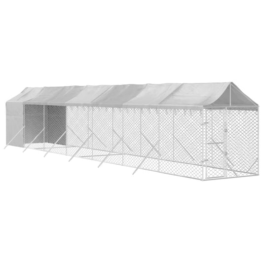 14x2m Steel Dog Run with Roof