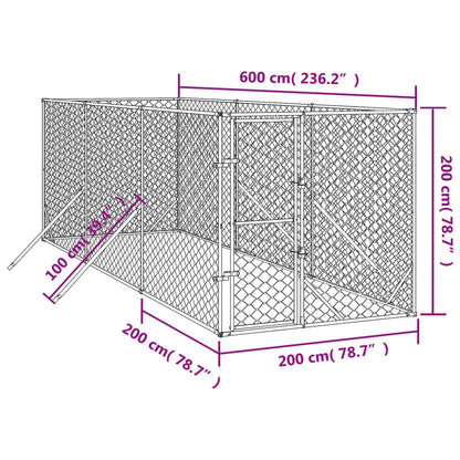 6x2m Steel Dog Run