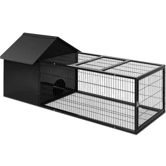 Metal rabbit cages, designed to keep your bunny safely enclosed.
