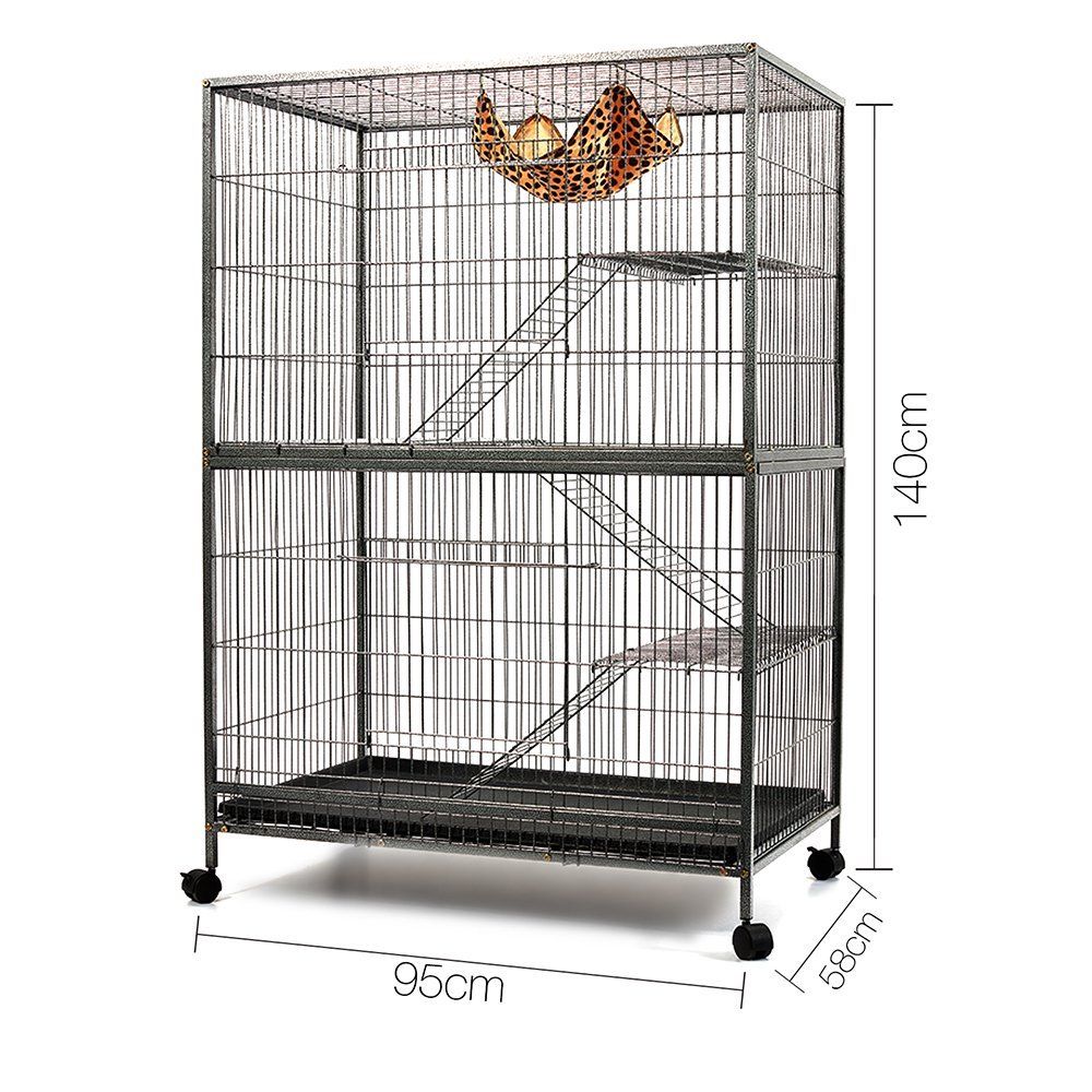 XL Four Storey Wire Cat Enclosure