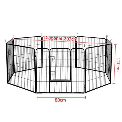 8 Panel Steel Dog Enclosure 1.2m High Pepperwood Pets