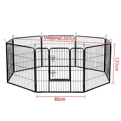8 Panel Steel Dog Enclosure (1.2m High)