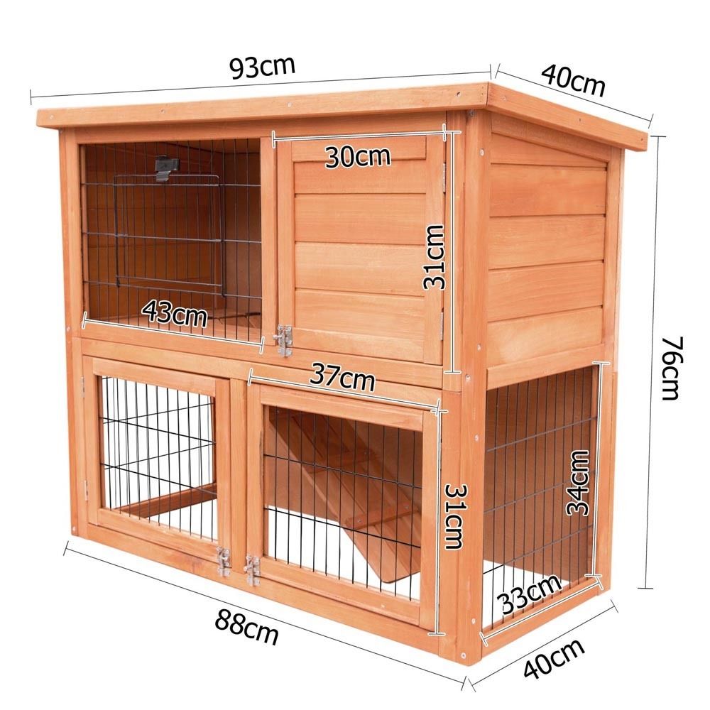 Two Storey Outdoor Hutch with Run