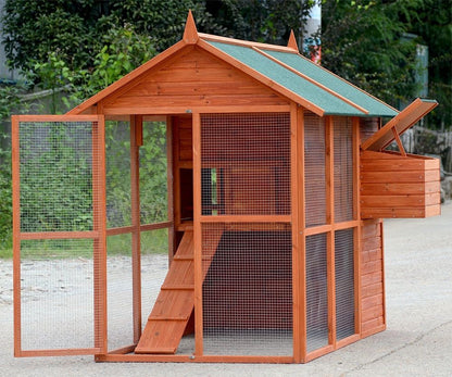 Two Storey Cat Enclosure with Large Run