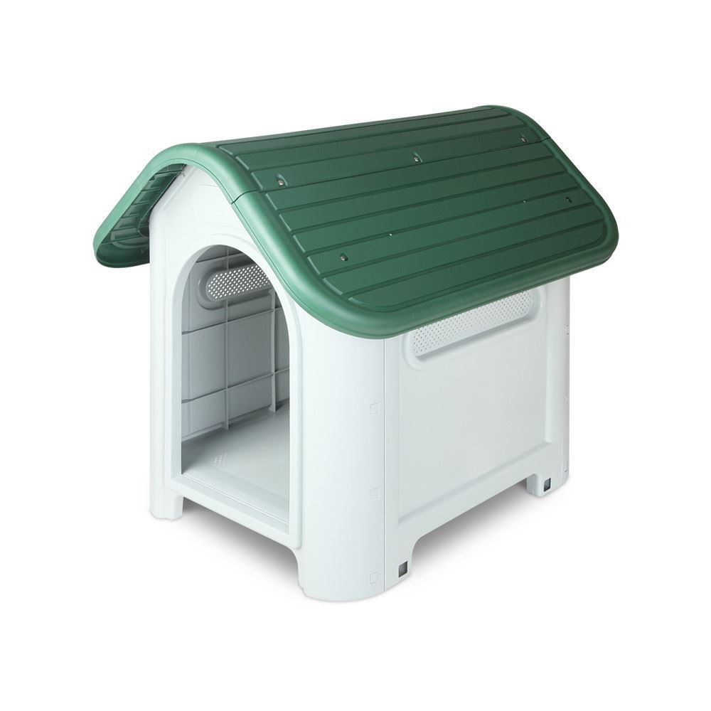 Green plastic outlet dog kennel