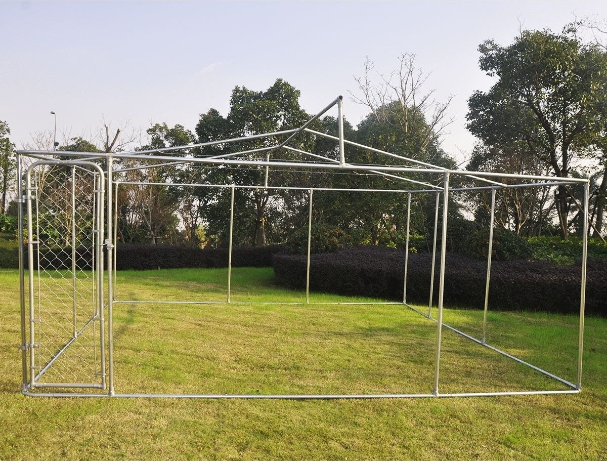 XL 4 x 4m Steel Dog Enclosure with Roof