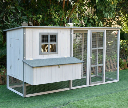 Extra Large Twin Timber Chicken Coop with Run